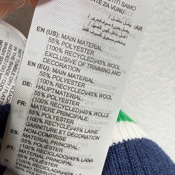 Adidas V Neck Sweater Golf Club Size M Mens Indigo/Green Preppy Knit JN9736, NWT - Picture 6 of 8